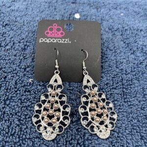 Paparazzi Sprinkle On The Sparkle Brown Earrings